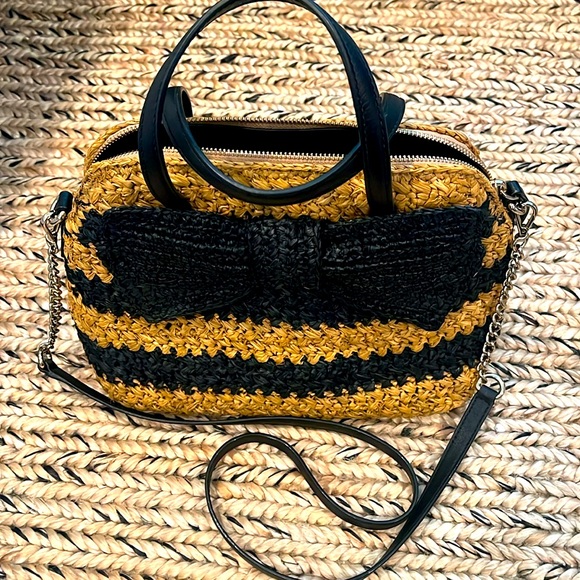 Kate Spade Bow STORYBOOK Straw Bag NWOT - Picture 10 of 14